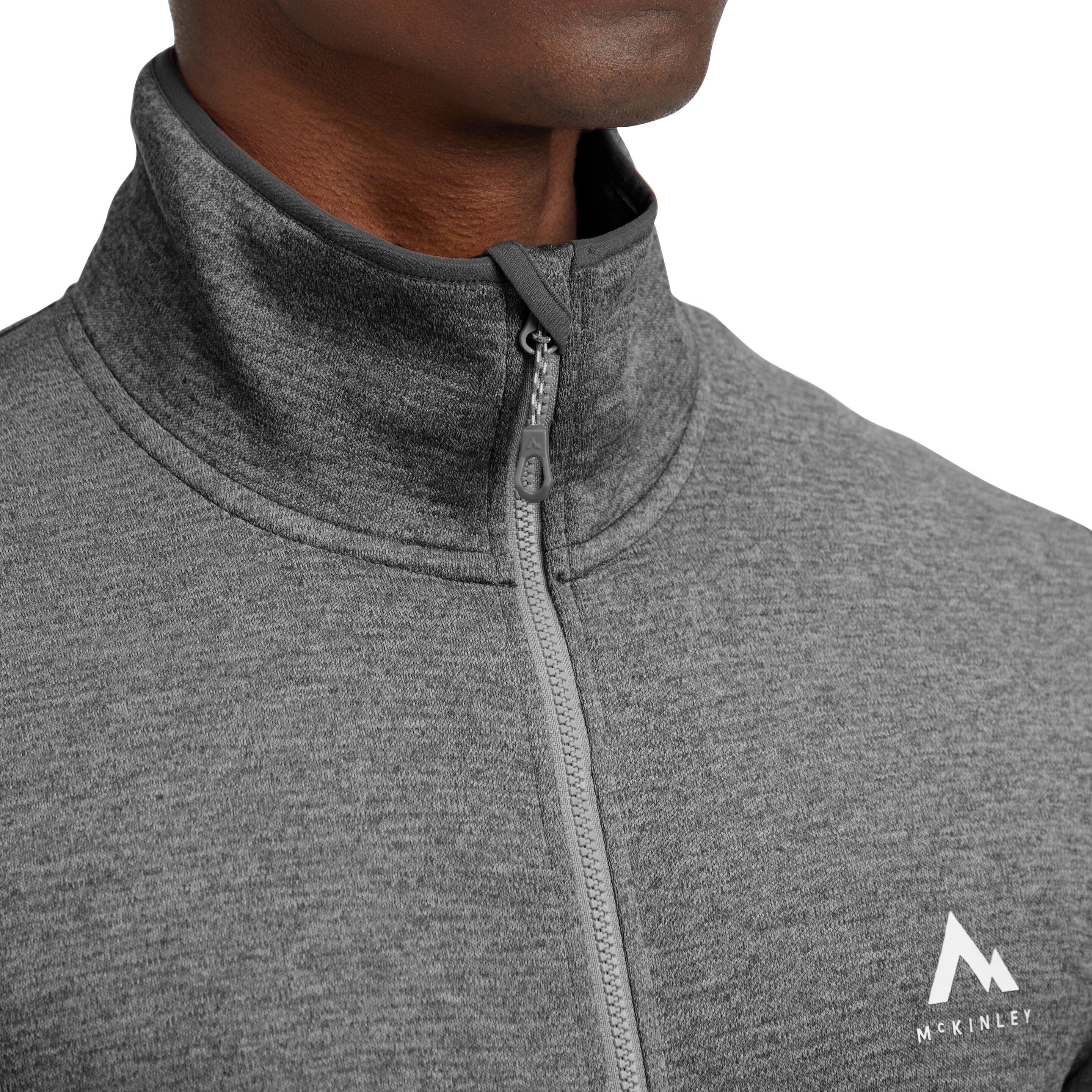 Fleecejacke MCKINLEY "He.-Unterjacke Roto IV M", Herren, Gr. L, grau (blau smoke, b), Fleece, Obermaterial: 100% Polyester, normal, Jacken Fleecejacke