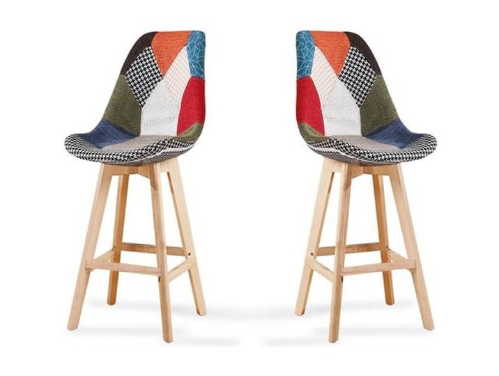 Lot de 2 tabourets de bar patchwork - Gotteborg