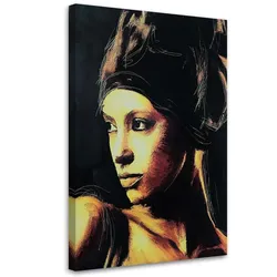 LEINWANDBILD Frau schaut in die Ferne 60x90cm