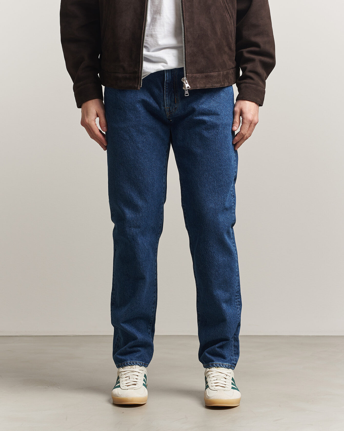 EDWIN Regular Tapered Jeans Used Mid Blue men W30L32 Blå