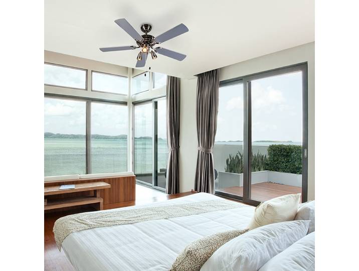 Ventilateur de plafond moderne en acier - Mistral 42