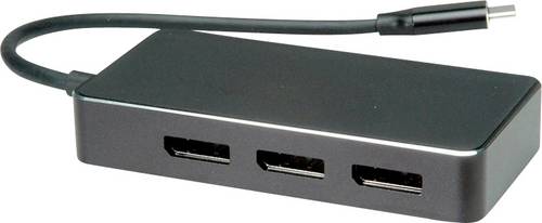 Value USB-C Adapter [1x USB-C Stecker - 3x DisplayPort Buchse] Multi-Display Adapter USB Typ C - 10cm 4K UHD