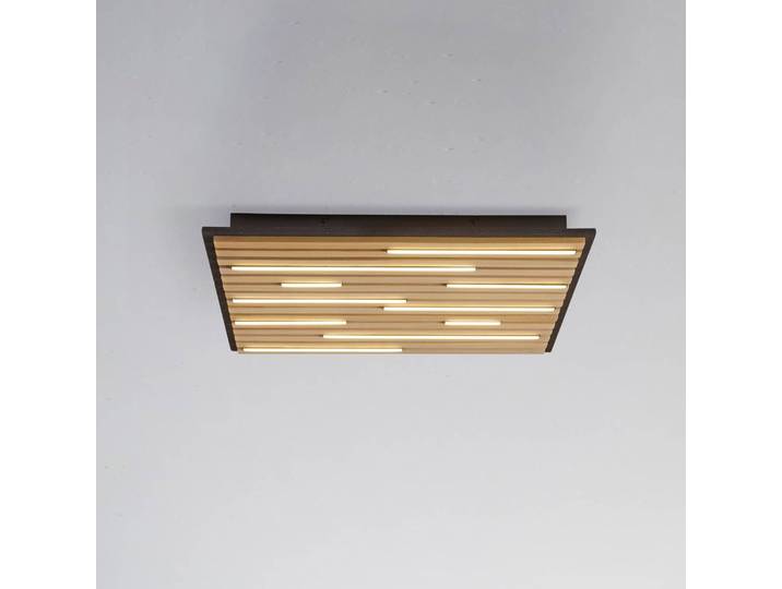 Q-Smart-Home Smart Home Deckenleuchte Q-Akustik, dimmbar, Holz hell, für Wohn- / Esszimmer, Holz, Modern
