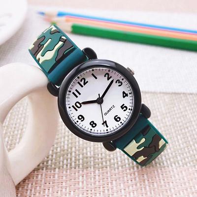 Market Central Camouflage Outdoor Sports Watch For Kids Boys Student Quartz Watch jungle