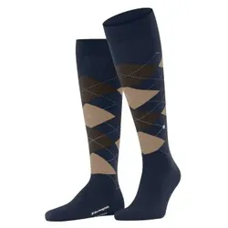 Burlington Edinburgh Wool Knee High Sock Beige/Marine Gr 40/46