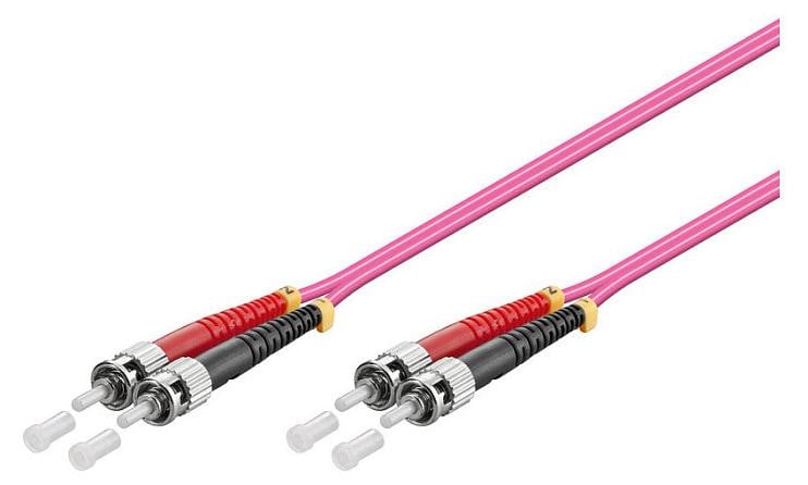 Alcasa OM4 Glasvezelkabel met ST-connector, 3 meter