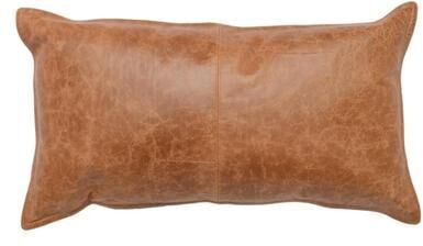 Strick & Bolton Lindi Leather Throw Pillow