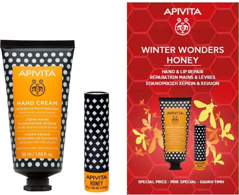 Apivita Winter Wonders Honey Coffret Hand & Lip Repair