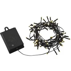 Konstsmide, Lichterkette, 3728-800, LED Lichterkette, mit an/aus Schalter, Lichtsensor, 6h und 9h Timer, 80 bernst (8.40 m)