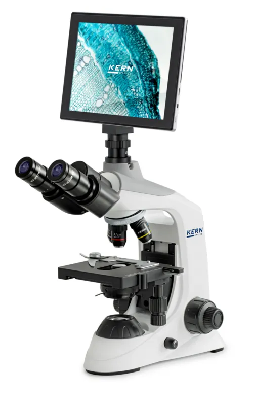 Kern & Sohn GmbH Digitalmikroskop-Set mit 5-MP-Tablet-Kamera, Standard-Objektive 4x, 10x, 40x OBE 124T241