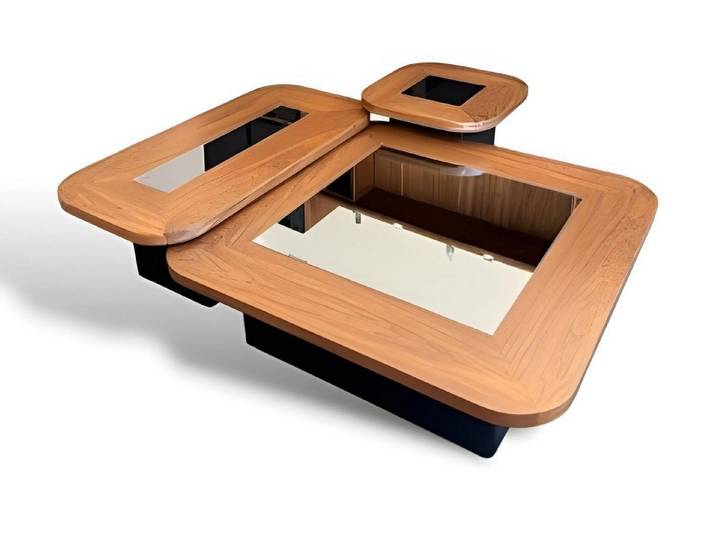 Xlmoebel Couchtisch XLMOEBEL Wohnzimmertisch Set aus Holz in modernem Design (Set, 3-St., 3-tlg. Couchtisch-Set), Made in Europa