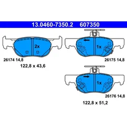 ATE 13.0460-7350.2 Bremsbelagsatz, Scheibenbremse