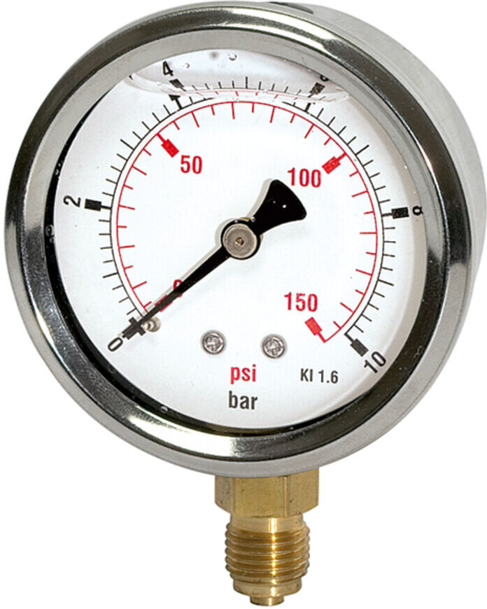 Riegler Glyzerinmano »pressure line« G 1/4 unten, 0-60,0 bar/850 psi, Ã˜63 (711-CDE)