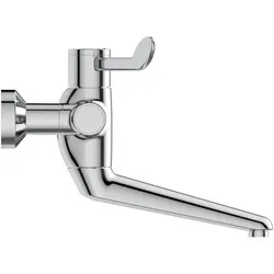 Ideal Standard Ceraplus Safe SQ Wand-Waschtischthermostat Chrom, Ausladung 200 mm, Aufputz DN 15, selbstentleerend, thermische Desinfektion möglich