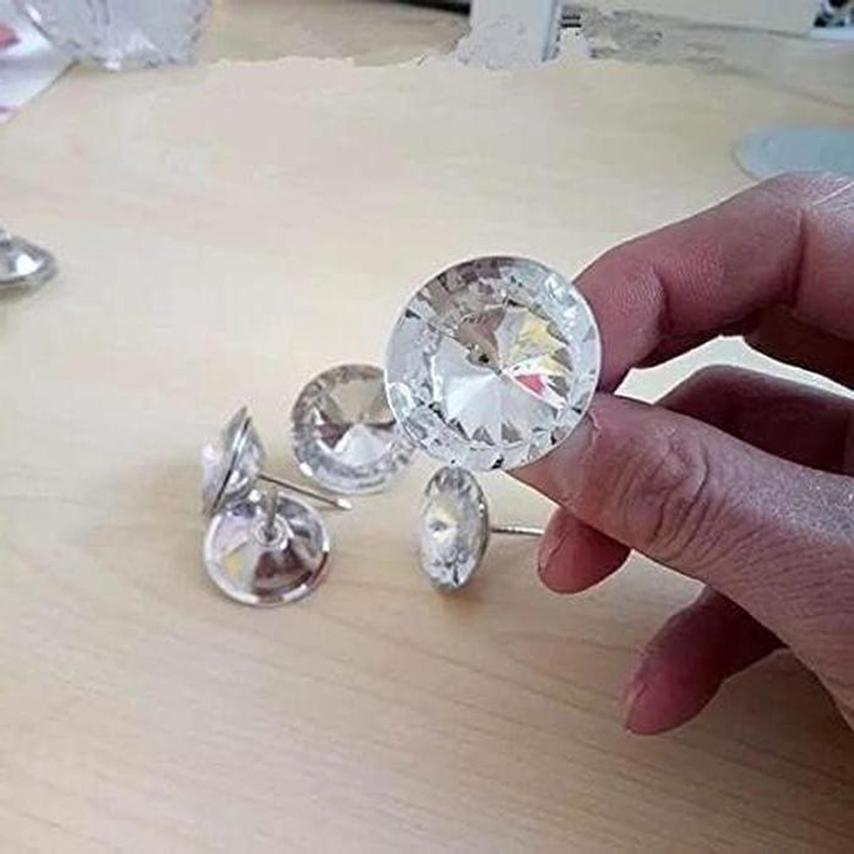 50 stuks Heldere Acryl Knoppen in Diamantvorm voor het Versieren van Meubels