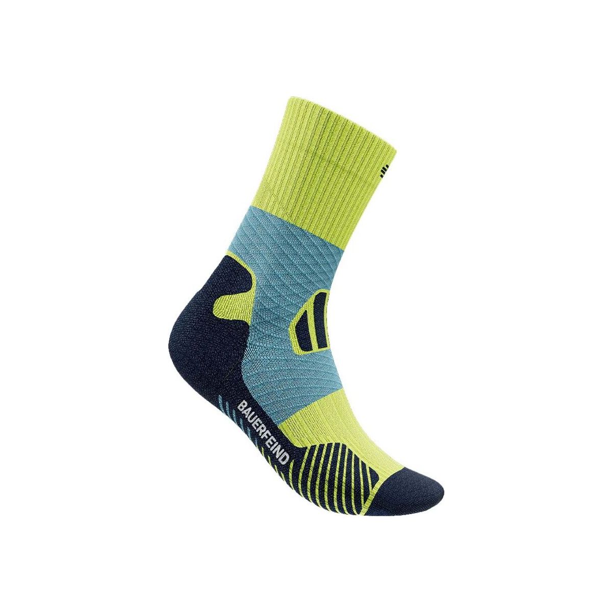 Bauerfeind Trail Run Mid Cut Socks Men bright lemon (BRI-LEM) 42-45 70000722