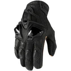 Icon Hypersport, Handschuhe kurz - Schwarz/Schwarz - XL
