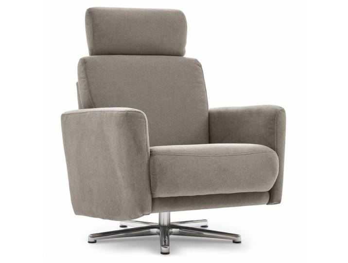 Calizza Interiors Lari Sessel - Flachgewebe in Samt-Optik multiCOLOR 1011 fels - inkl. Kopfstütze Modern, Zeitlos