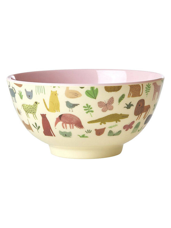 Rice Schale "Sweet Jungle" in Creme/ Rosa - 700 ml - onesize