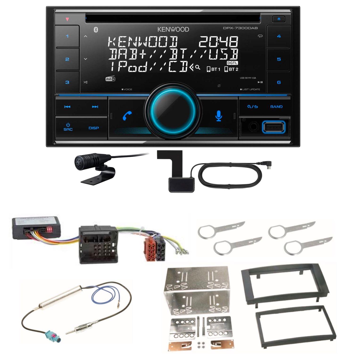 Kenwood DPX-7300DAB Bluetooth Digitalradio USB CD Einbauset für Touareg 7L
