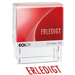 Colop Textstempel »Printer 20/L Erledigt« rot, 5.8x7x3 cm