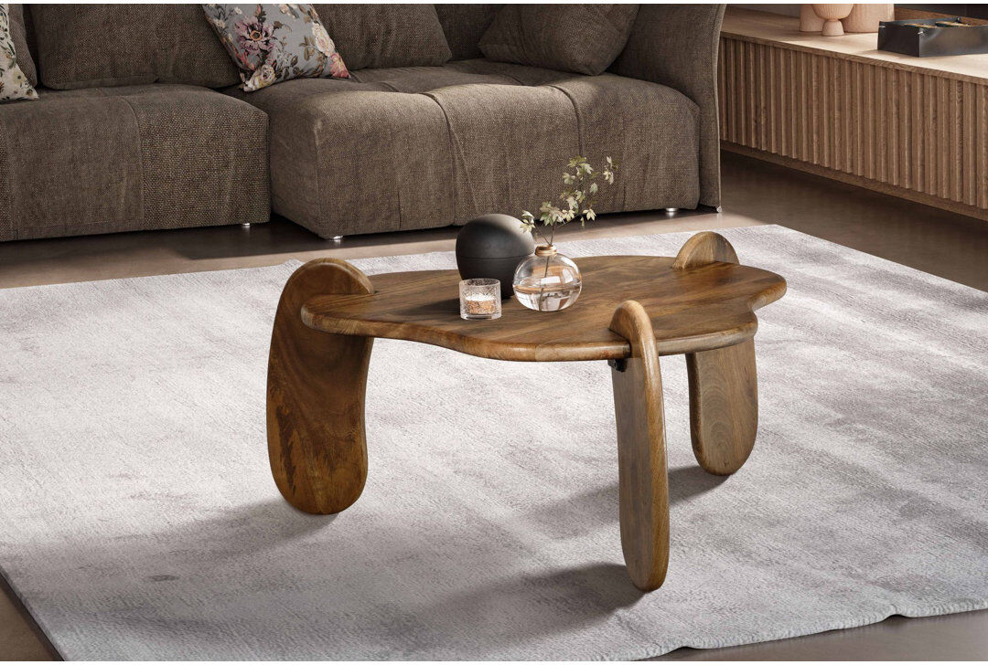 Alpen Home Solid Wood Coffee Table Dark Brown Wood 40cm H X 78cm W X 78cm D