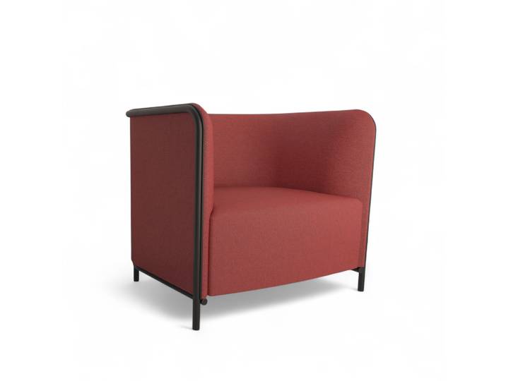 Sessel Lounge Sofa Gaber Place 86.0 x 78.0 x 78.0 cm, Rot/Schwarz, Neu