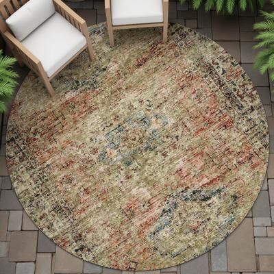 Addison Rugs Machine Washable Indoor/Outdoor Vintage Traditional Chantille Rug