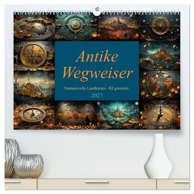 Antike Wegweiser (hochwertiger Premium Wandkalender 2027 DIN A2 quer), Kunstdruck in Hochglanz