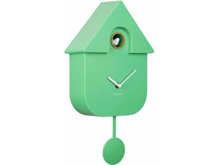 Karlsson Koekoeksklok Modern Cuckoo - Groen - 8.5x21.5x41cm - Wandklok Scandinavisch