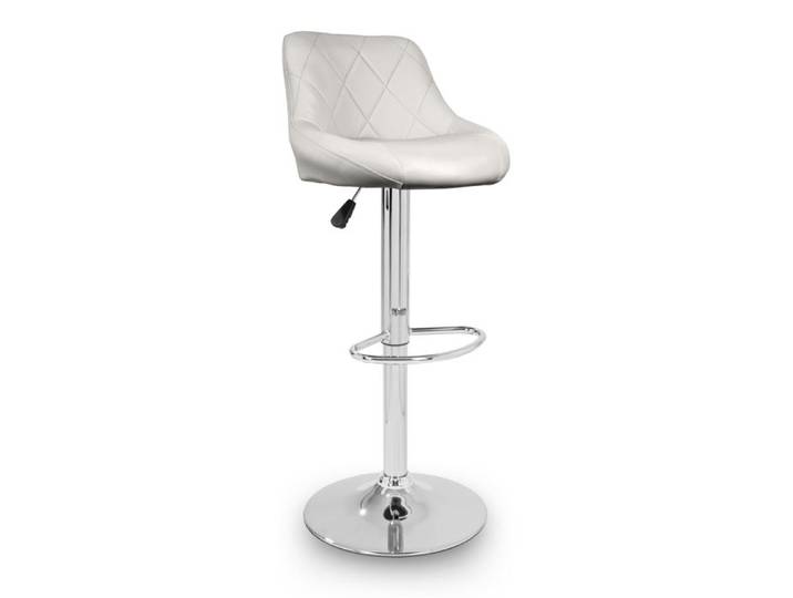 Aga Tabouret de bar blanc hauteur réglable assisse rembourrée