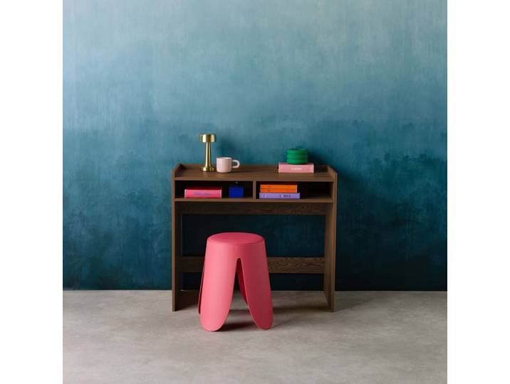 Bureau décor bois 2 casiers de rangement noyer