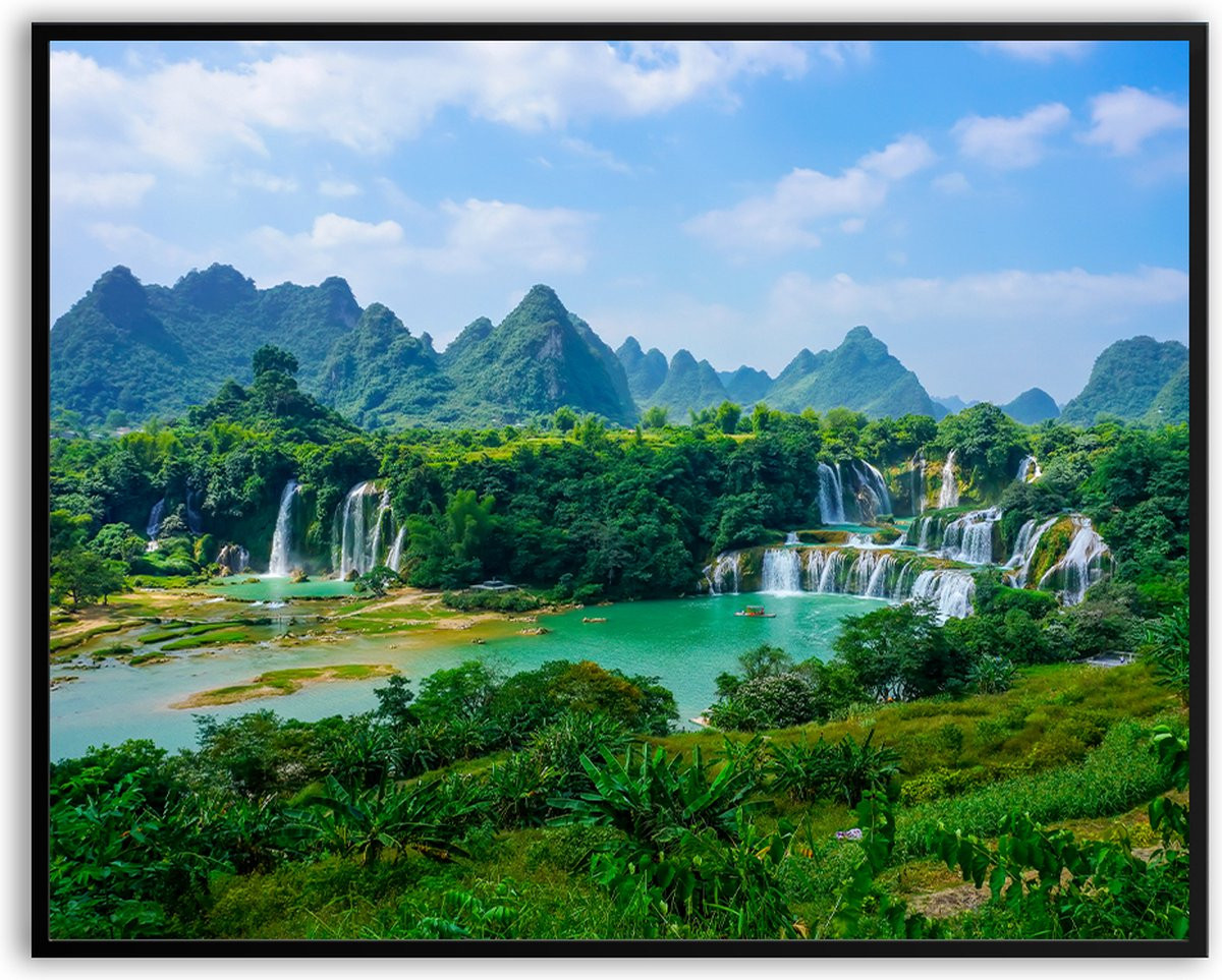 Fotolijst Vietnam waterval met glas, 30 x 40 cm