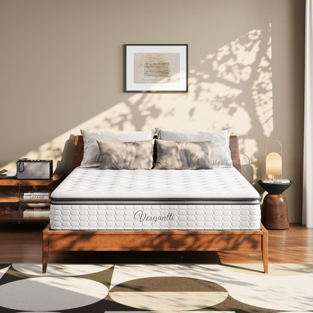 Vesgantti Pocket Sprung Mattress, Medium   10.6 Inch European King