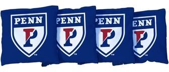 Skip's Garage University of Pennsylvania Penn Quakers Blue Cornhole Bags