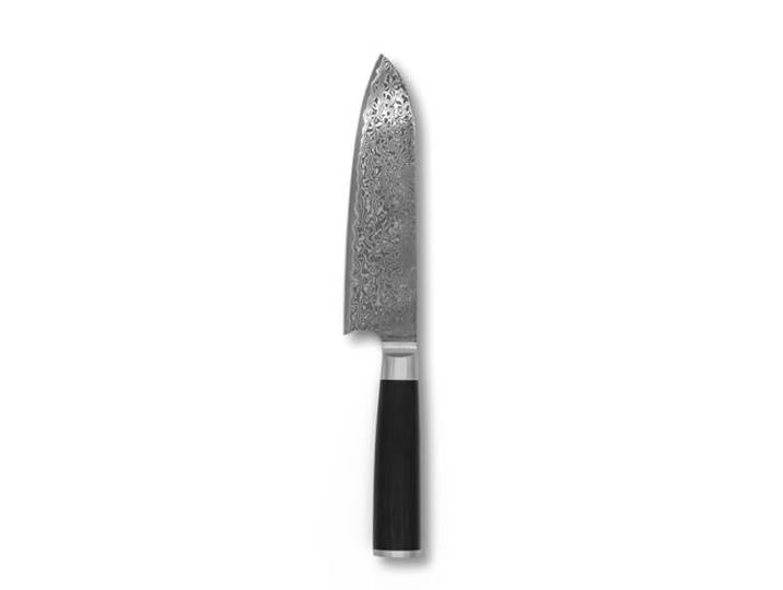 FIVI Damast Santokumesser AKIRA Japanisches Allzweckmesser aus VG10 Damaszenerstahl (60 HRC) mit breiter Klinge Profi Küchenmesser für Gemüse, Fleisch & Fisch