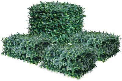 Garvee 12-Pack 20x20 in PE Artificial Plant Wall Panels with 20 Ties