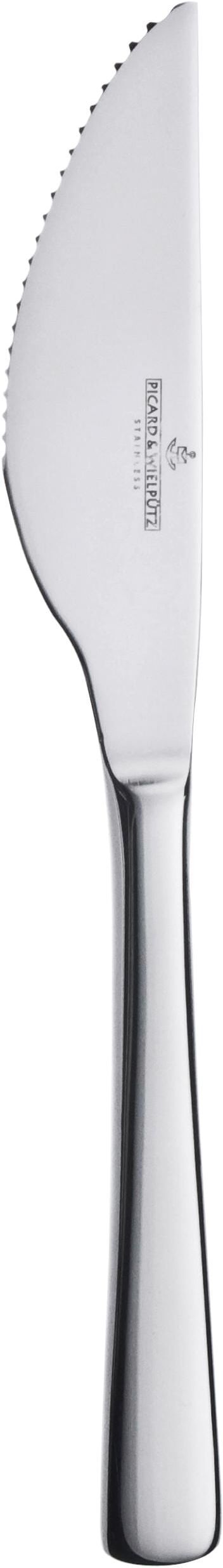 Pizzamesser "Montego", silber (edelstahlfarben), 4 Stk., Chromnickelstahl 18/10, PICARD & WIELPÜTZ SOLINGEN, Essmesser, Pizzamesser, Chromnickelstahl 18/10 edelstahlfarben 4 Stk.