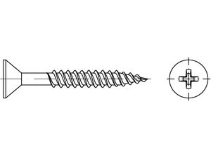 REYHER Schnellbauschrauben 89155 Stahl CE phosphatiert CE mit Senkkopf m. Feingew., Kreuzschlitz -H 891550040400350