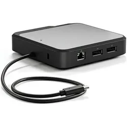Alogic Dual Displayport Universal (USB-C), Dockingstation + USB Hub, Grau, Schwarz