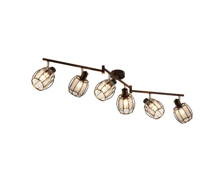 ZMH Deckenstrahler Funkelar 57/21/103 cm, Schwarz, Glas, E14, 57x21x103 cm, Lampen & Leuchten, Innenbeleuchtung, Spots & Strahler, Deckenspots