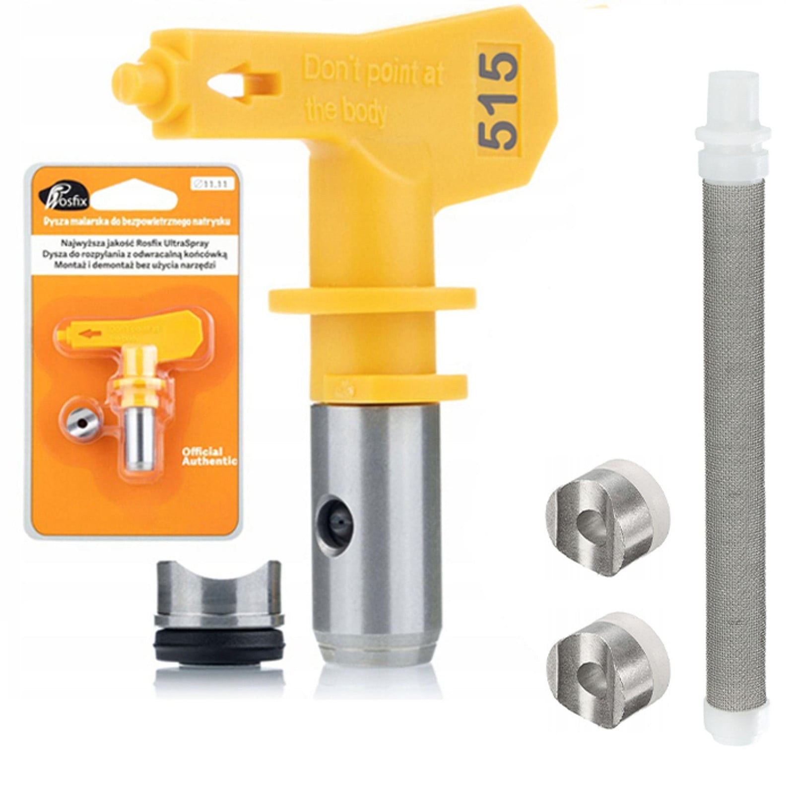 Rosfix Spuitmond Set 515 Ultra Spray met Carbide, Afdichting Aansluiting en 60 Mesh Vingerfilter