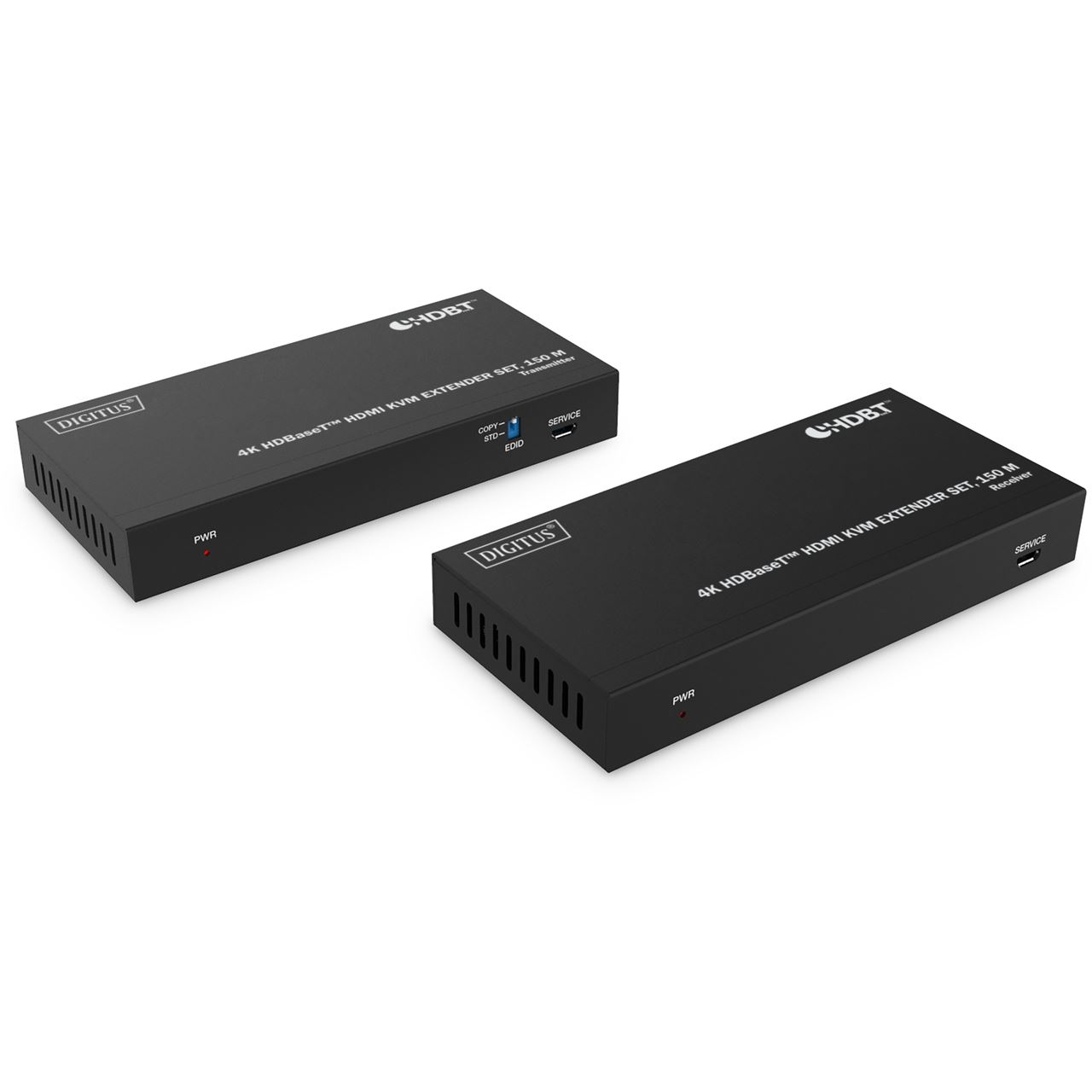 150.00m DIGITUS HDBaseT KVM Extender Set 4K/60Hz USB 1.1 PoC IR black