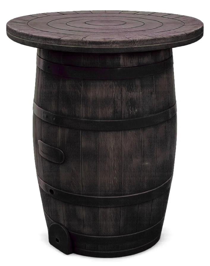 Barrell-Form-Tisch - Tischplatte, Durchmesser 100 cm | Aussehen wie Holz, aber pflegeleichtes Kunststoffmaterial