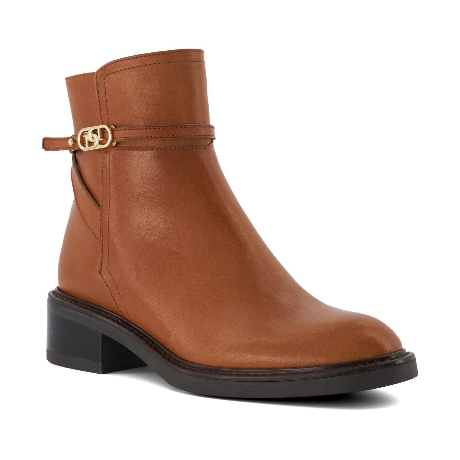 Dune Praising Leder Damen Tan Stiefel