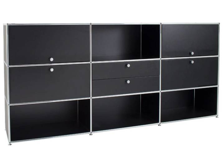 Sideboard Cosmic 20.20, Kunstharz Schwarz, Chrom, b 241