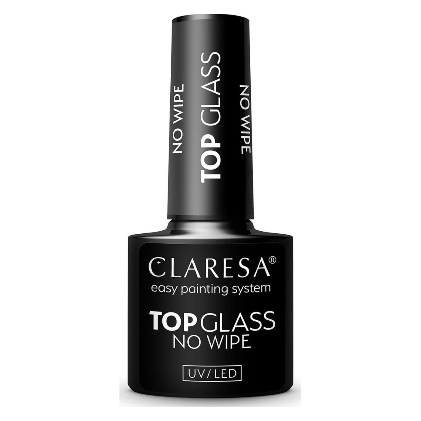 Claresa Uvled Top Glass No Wipe - 5 G (Transparent, UV-Gel Lack) (5903819822403)