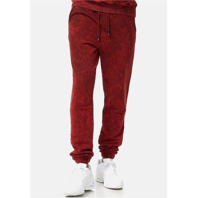 Sweathose RUSTY NEAL, Herren, Gr. M, EURO-Größen, rot, 100% Baumwolle, Hosen Sweathose, mit verwaschenem Muster