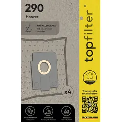 Top Filter 4er-Pack Hoover Alpina TopFilter Premium Staubsaugerbeutel