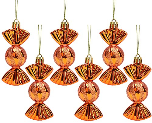 Christmas Concepts Pack van 6 Kerstballen Glanzend en Glitter Koper (90mm)